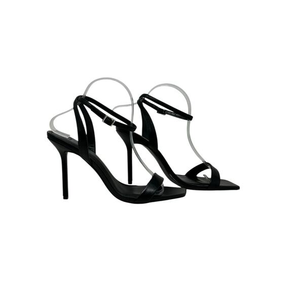 ASOS DESIGN black strappy heeled sandals size 8 - Picture 10 of 15